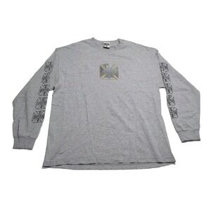 Jesse Who West Coast Choppers Maltese Cross Sleeve T-Shirt Gray (Hole)